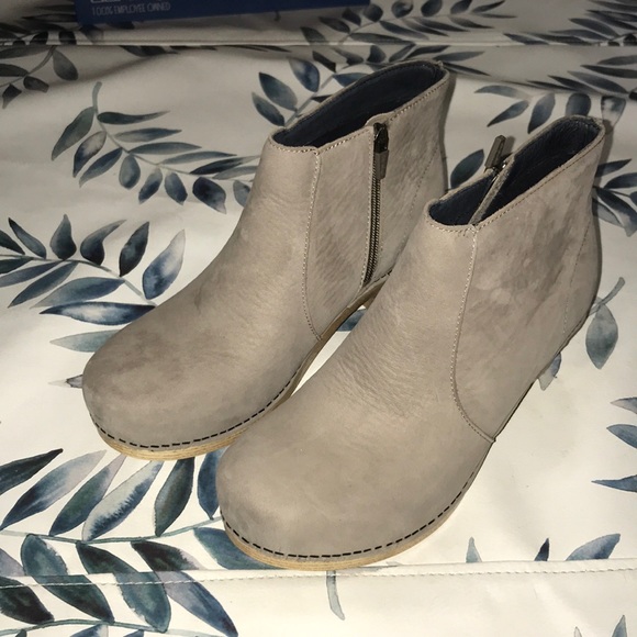 Dansko Shoes - Dansko Taupe Suede Ankle Boots